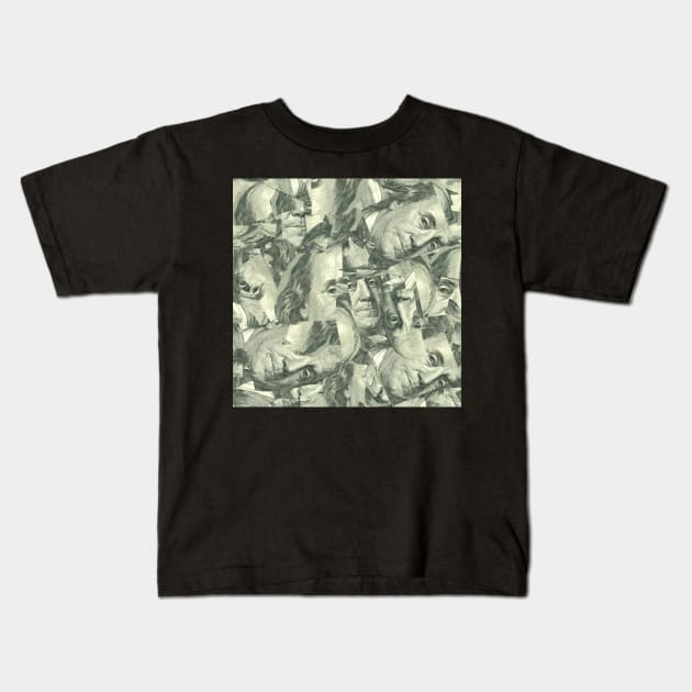 benjamin franklin Kids T-Shirt by Grapdega